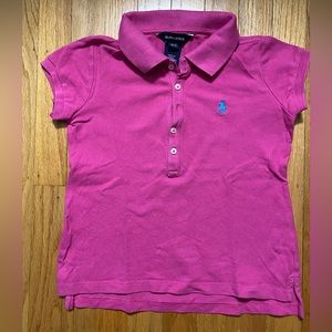 Ralph Lauren Kids Pink Polo Shirt in Size 7